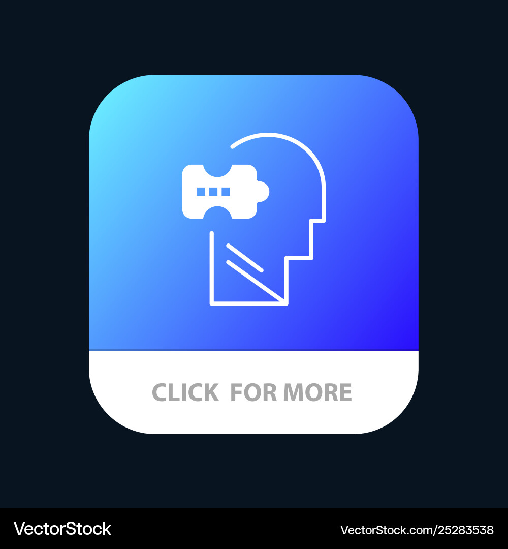 Logic mind problem solving mobile app button Logic mind problem solving mobile app button Vector Image