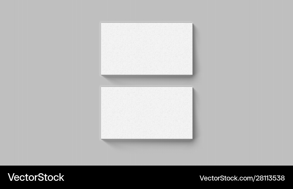 Two realistic business cards on white template Two realistic business cards on white template vector image