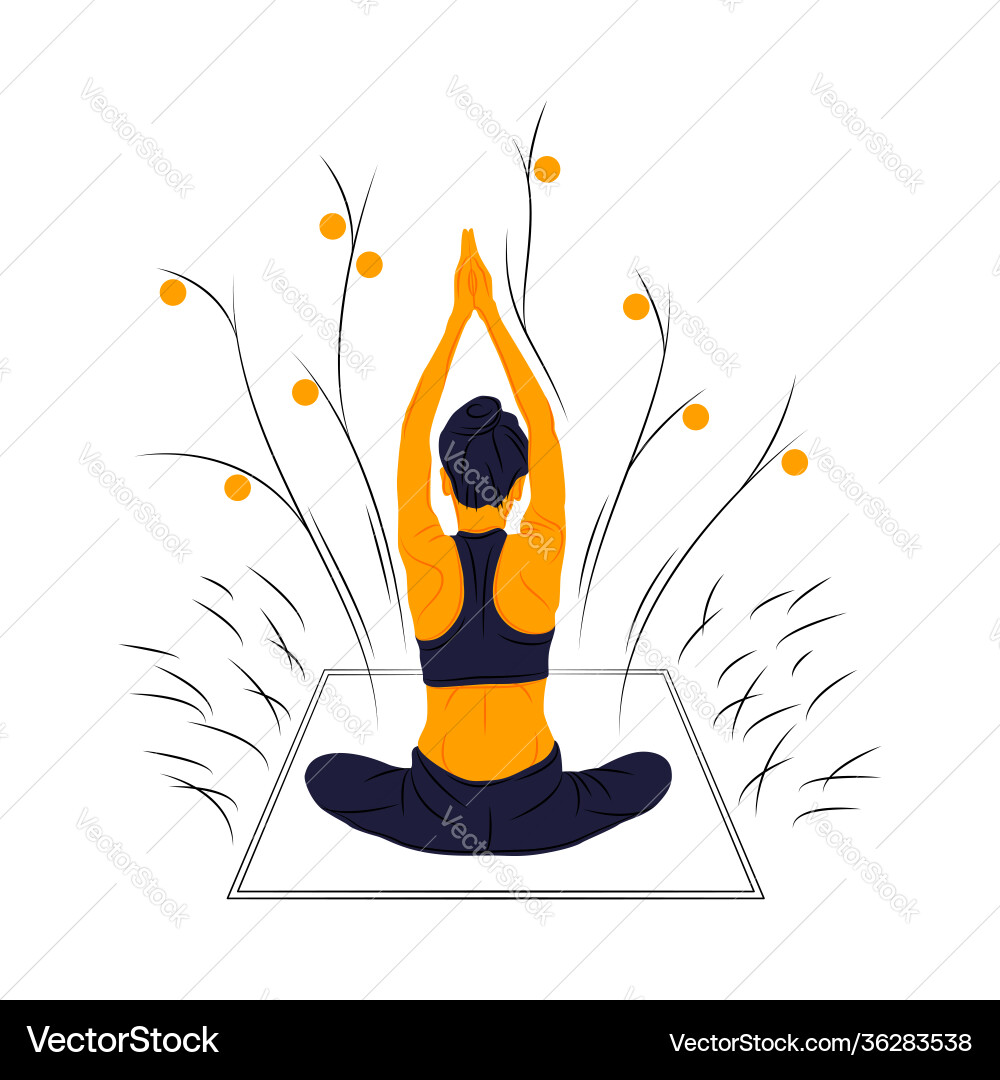 Yoga in shadow sharp lines style Yoga in shadow sharp lines style vector image