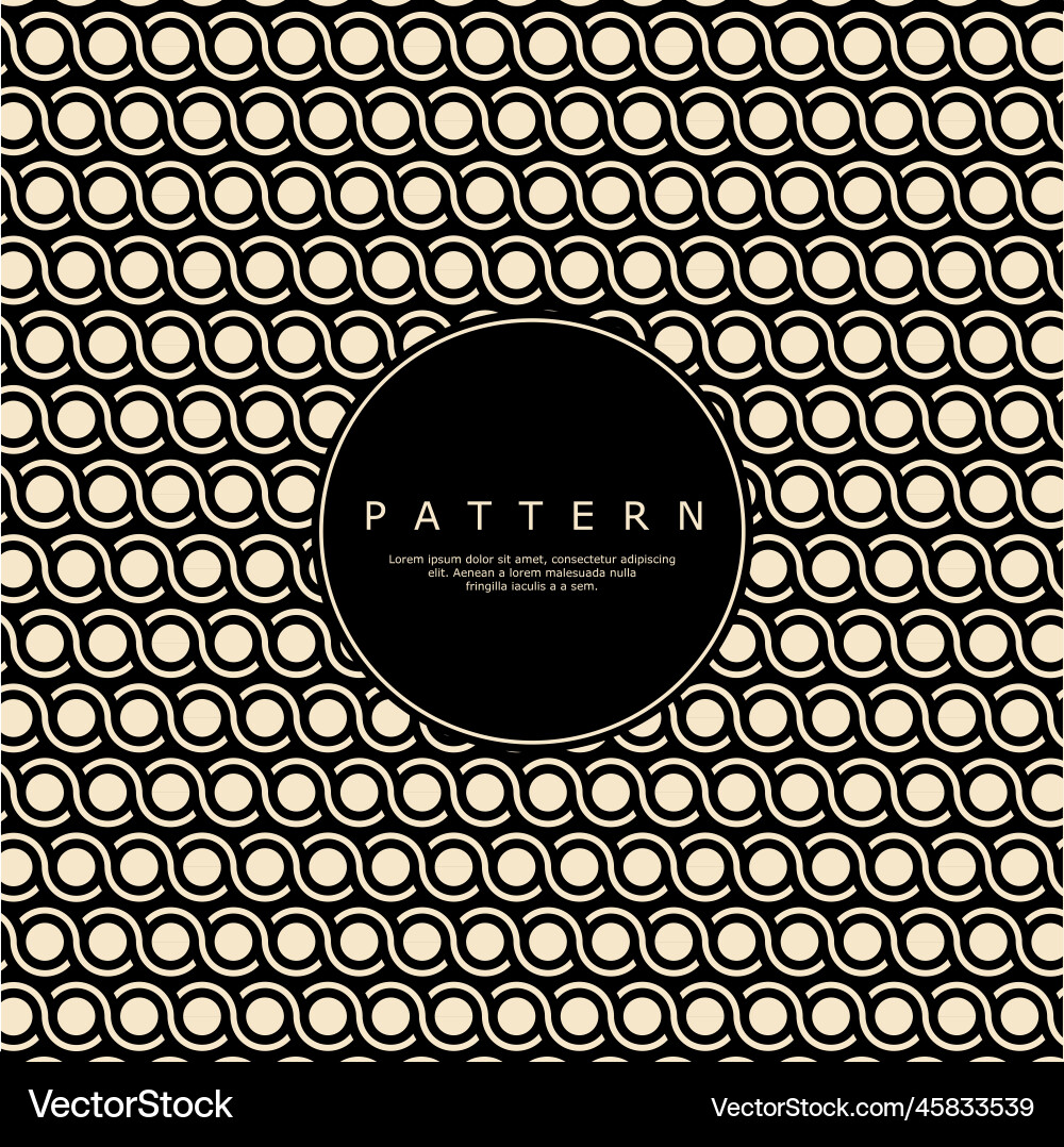 Abstract line circles pattern design vector image