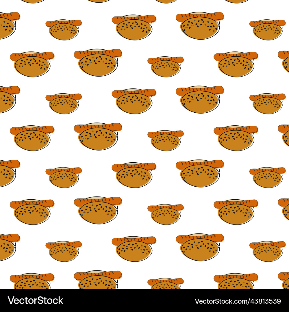 An endless pattern with elements of fast food An endless pattern with elements of fast food vector image