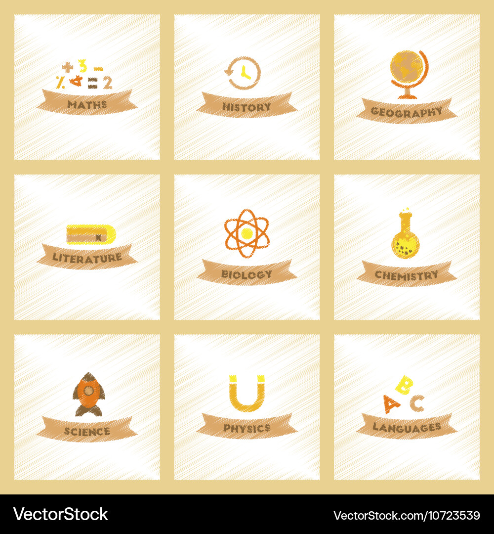 Assembly flat shading style icons rocket science Vector Image