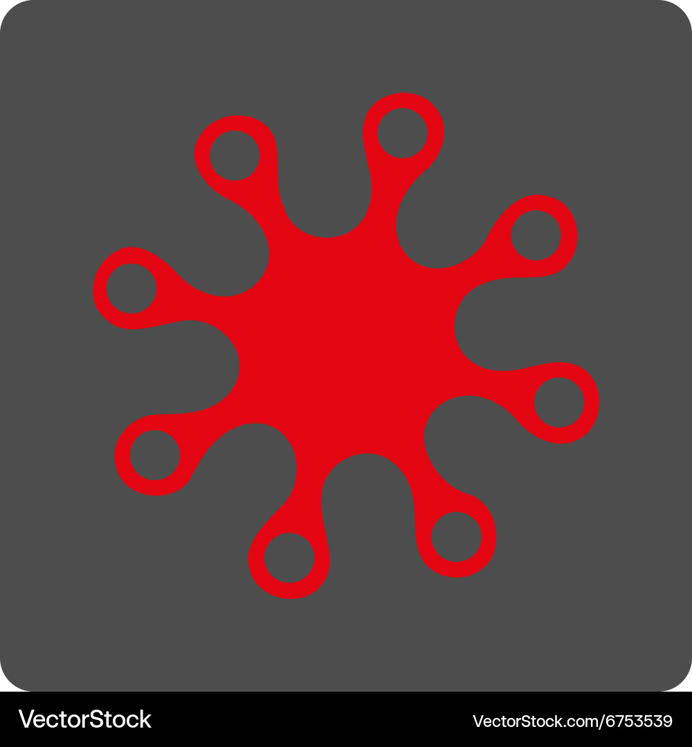 Axenic rounded square button Vector Image