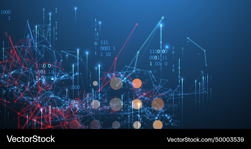 Big data abstract digital futuristic Vector Image