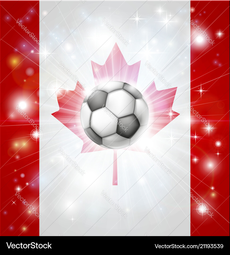 Canada soccer flag Canada soccer flag vector image