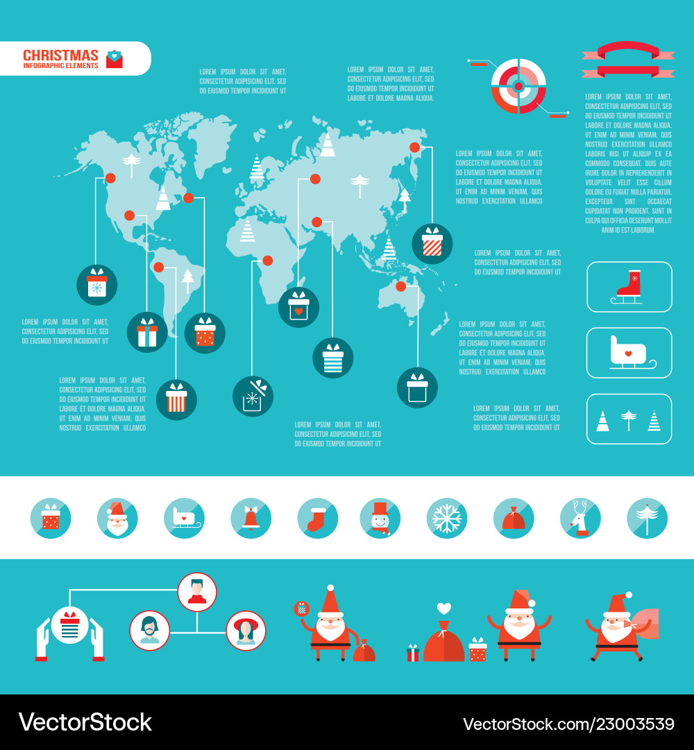 Christmas infographic elements for your business Christmas infographic elements for your business vector image