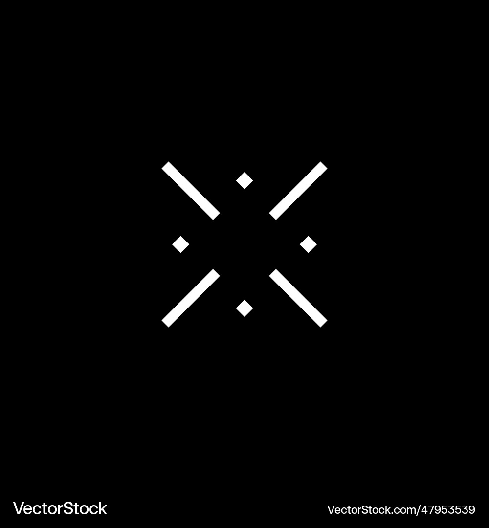 Cyberpunk style cross target marker Vector Image