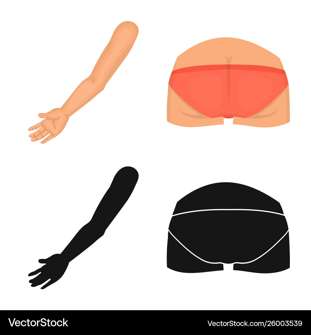 Design body and part sign collection Vector Image