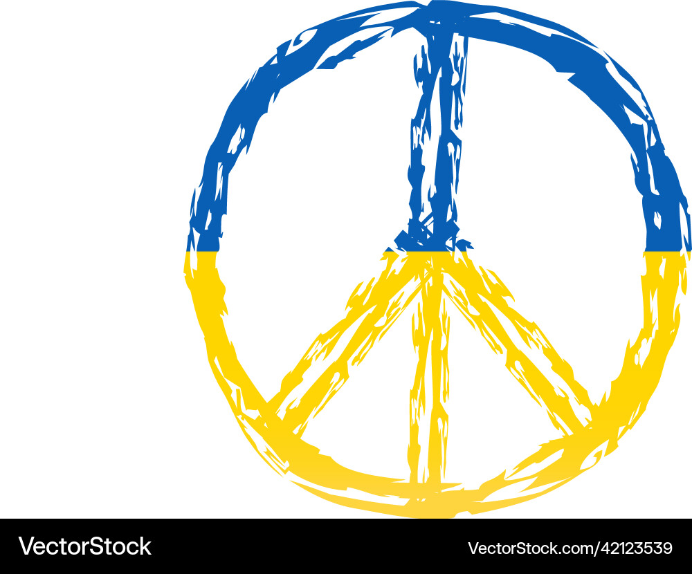 Friedenssymbol und Zeichen Pazifist ukraine Friedenssymbol und Zeichen Pazifist ukraine vektorbild