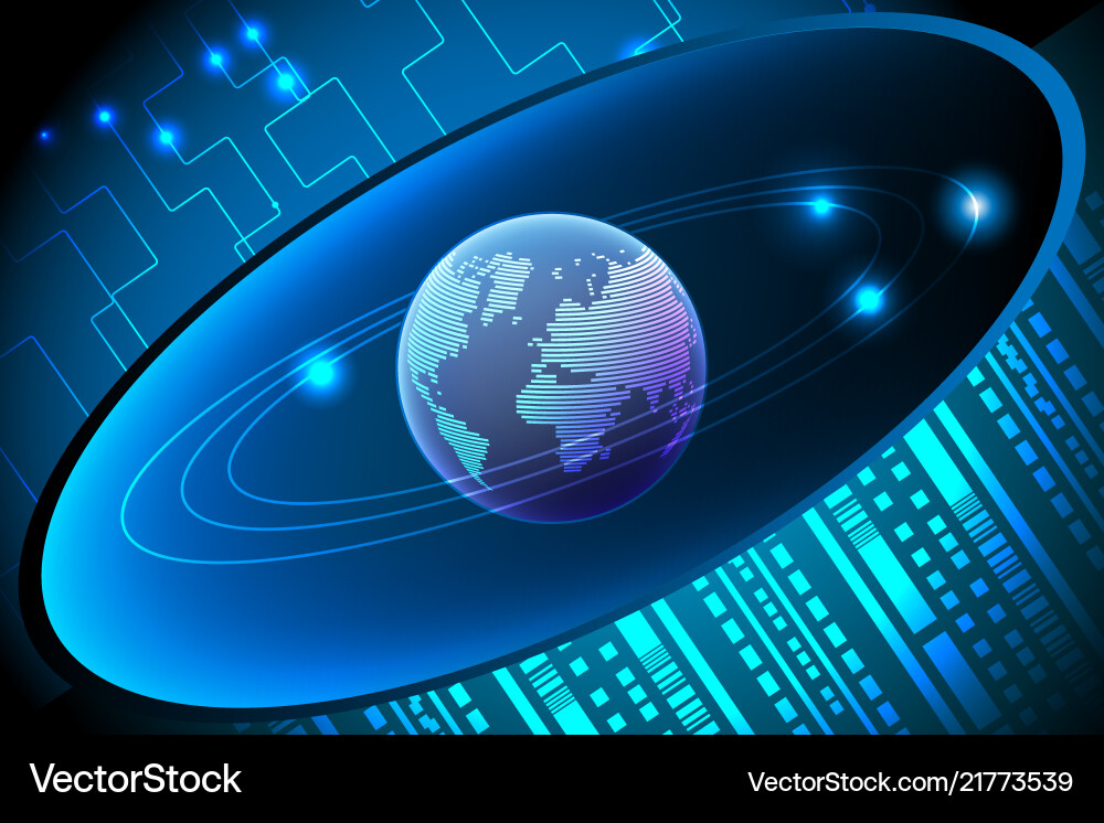 Global data network transformationdigital Global data network transformationdigital vector image