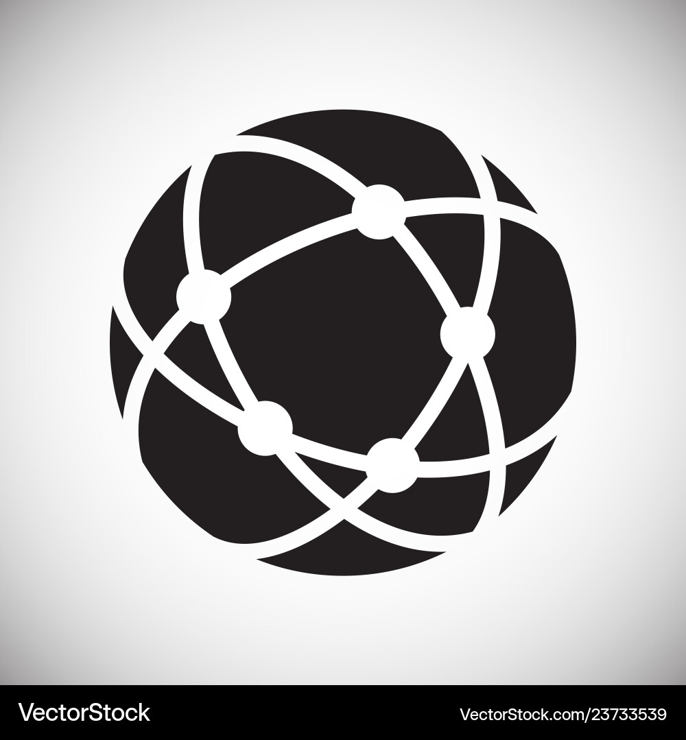 Globe icon on white background for graphic and web Vector Image