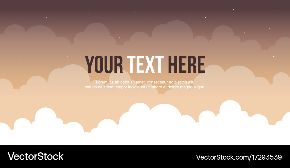 Header website design with cloud background vector image