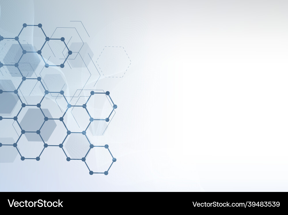 Hexagonal Data Network Background vector image