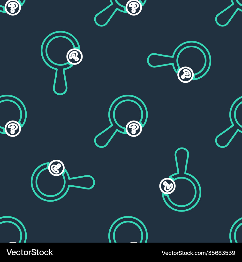 Line unknown search icon isolated seamless pattern Line unknown search icon isolated seamless pattern vector image