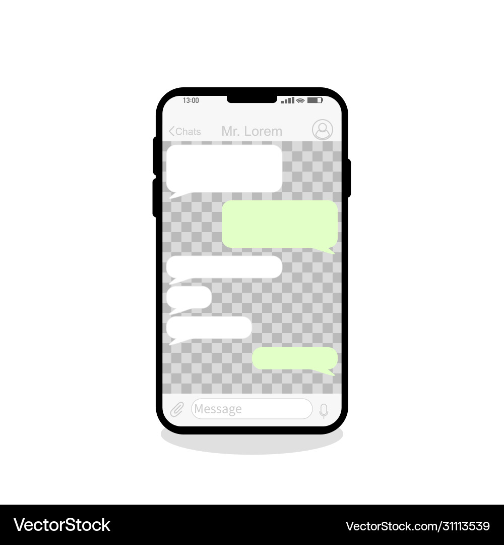 Mobile phone social networks chating empty Mobile phone social networks chating empty vector image
