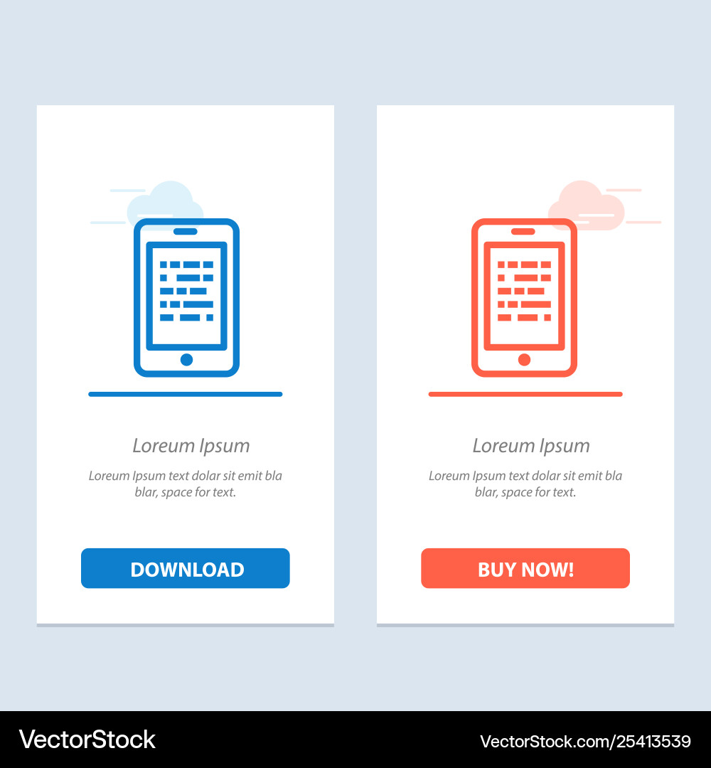 Mobile read data secure e learning blue and red Mobile read data secure e learning blue and red vector image