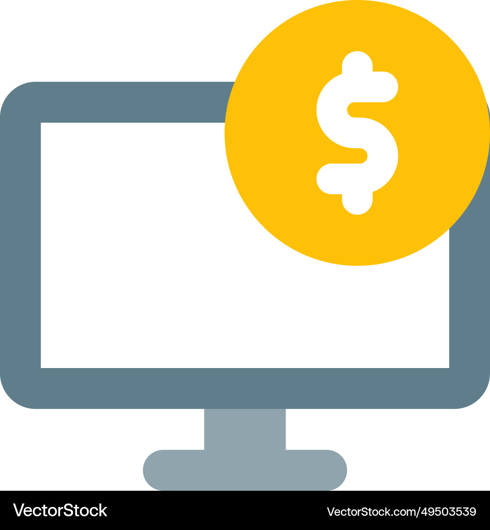 Payment processing software installed vector image