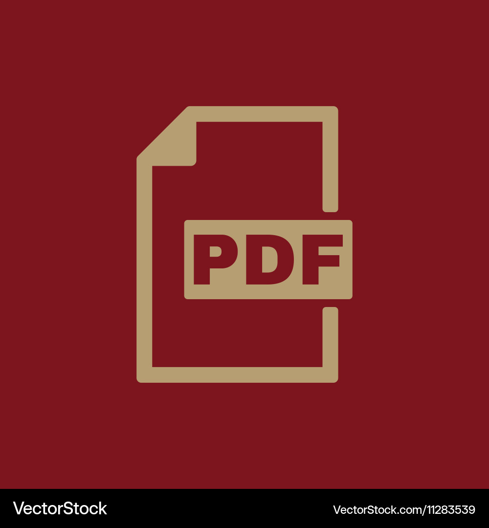 Pdf icon file format symbol flat vector image
