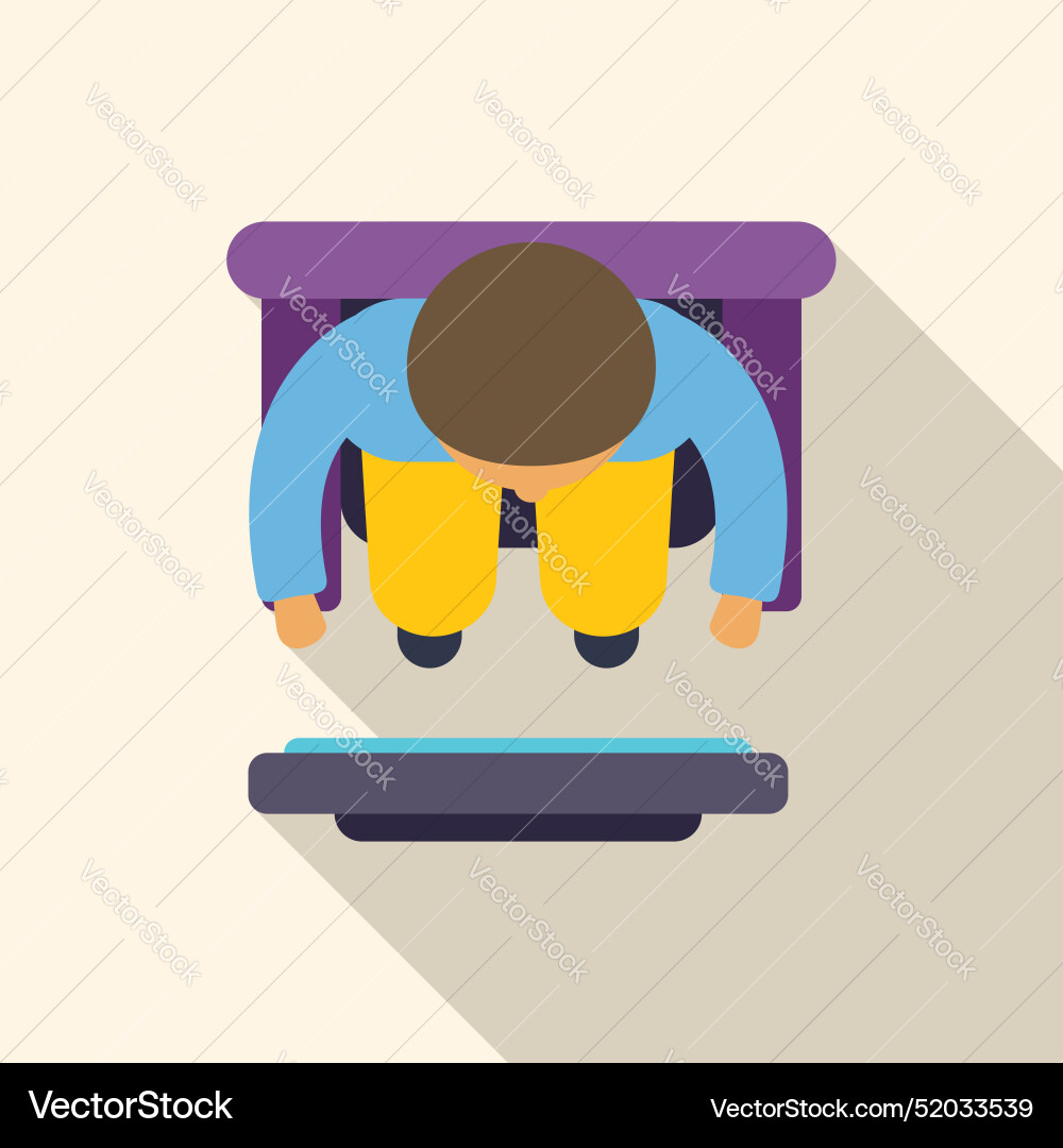 Programmer working using computer sitting on chair Programmer working using computer sitting on chair vector image