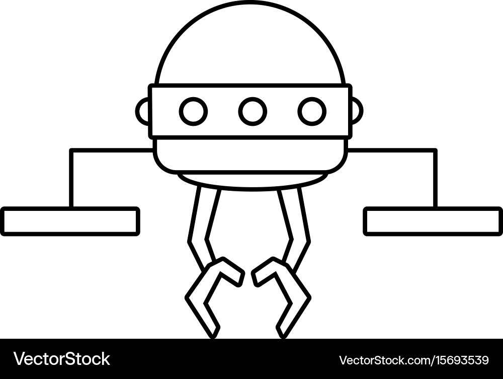 Robot arms technology device smart Vector Image