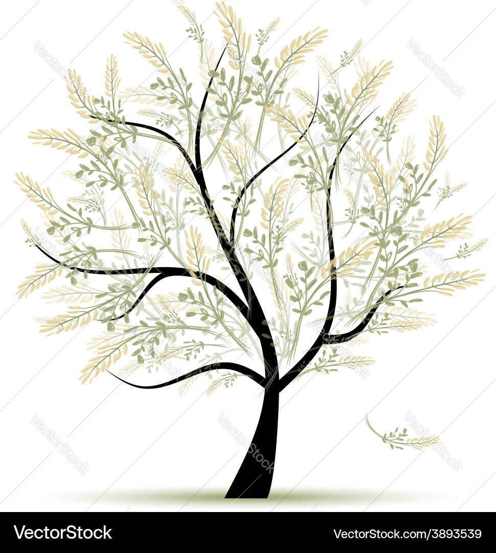 Spring tree green for your design Vector Image