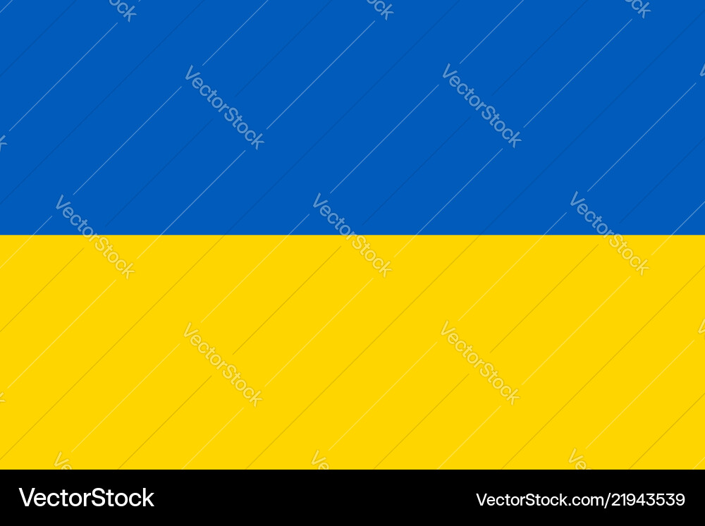 Ukraine flag official colors Ukraine flag official colors vector image