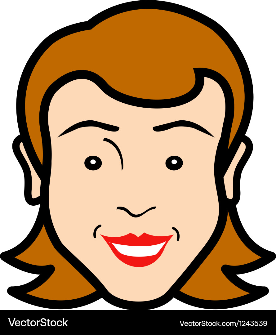 Womans face Royalty Free Vector Image - VectorStock