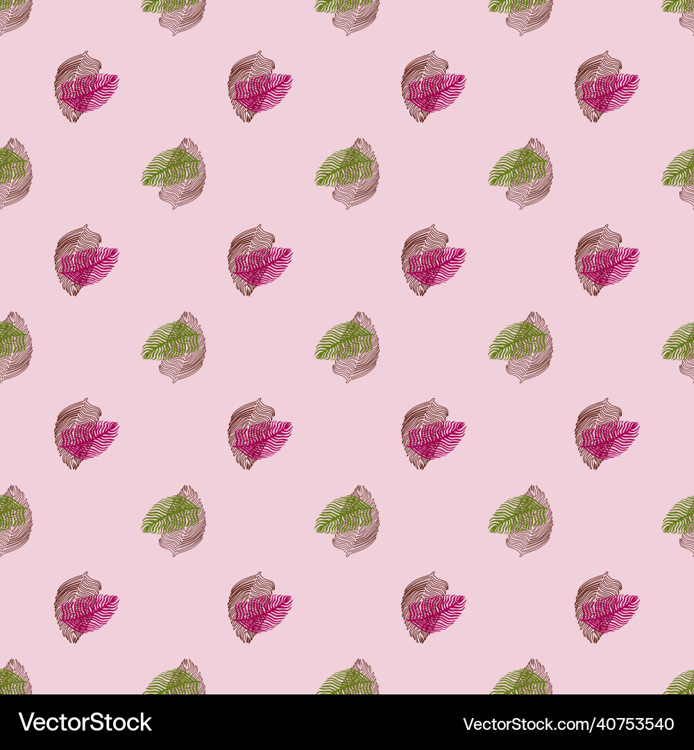 Abstract palm leaf seamless pattern with hand Abstract palm leaf seamless pattern with hand vector image
