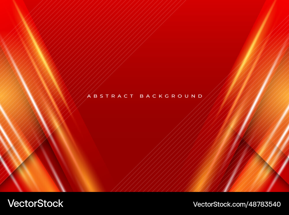 Abstract red background with geometric shape vector image