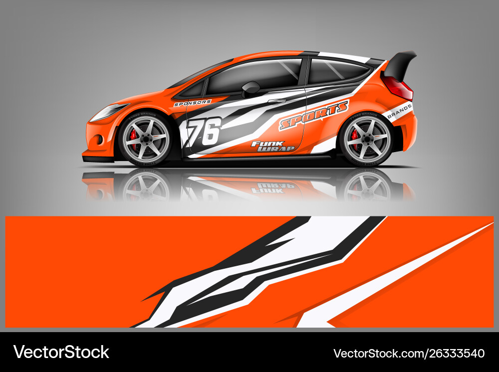 Car decal wrap design Car decal wrap design vector image