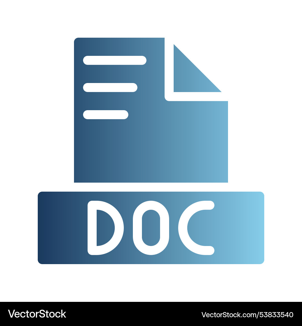 Doc document text file icons modern style vector image