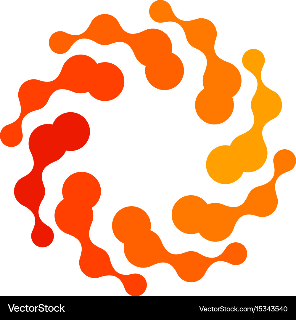 Isolated abstract round shape orange color logo Vector Image