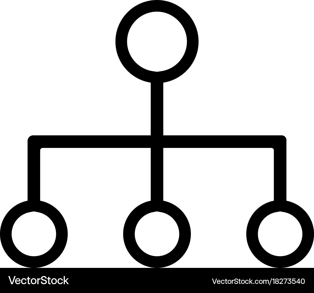 Line chain of command icon vector image