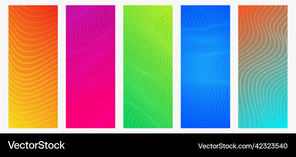 Modern colorful gradient background with wave vector image
