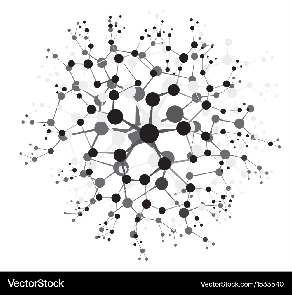 Molecular Structure Background Vector Image