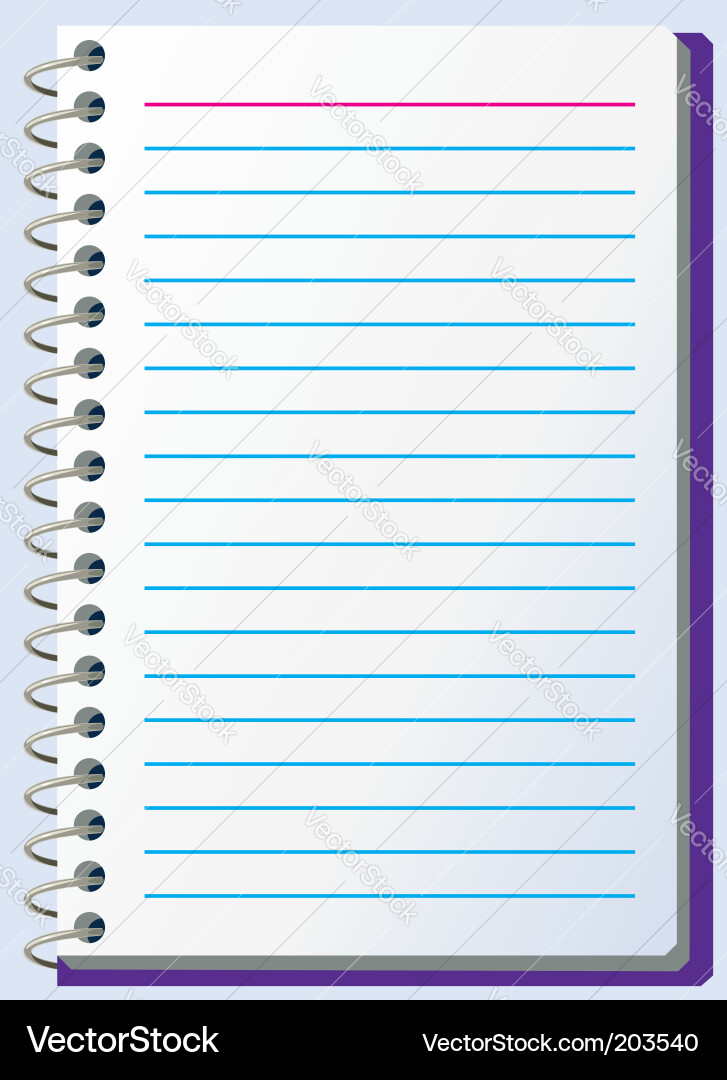 Notepad Vector Image