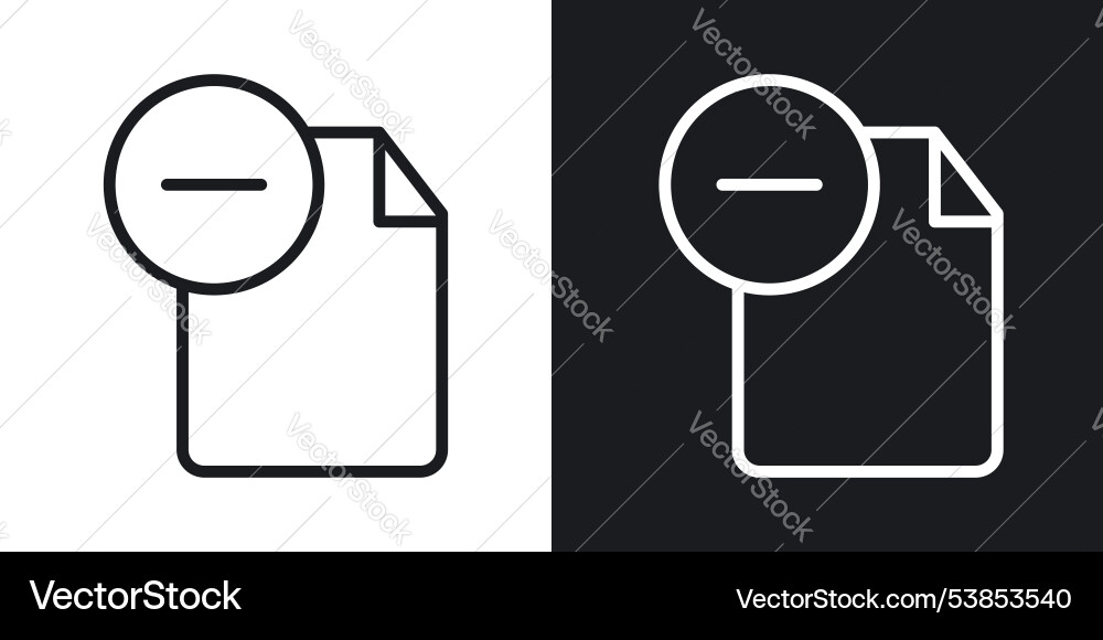 Remove file icon set Remove file icon set vector image