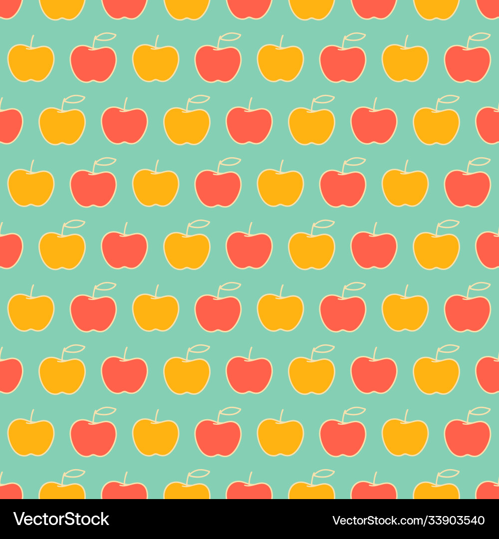 Seamless pattern with apples Vector Image