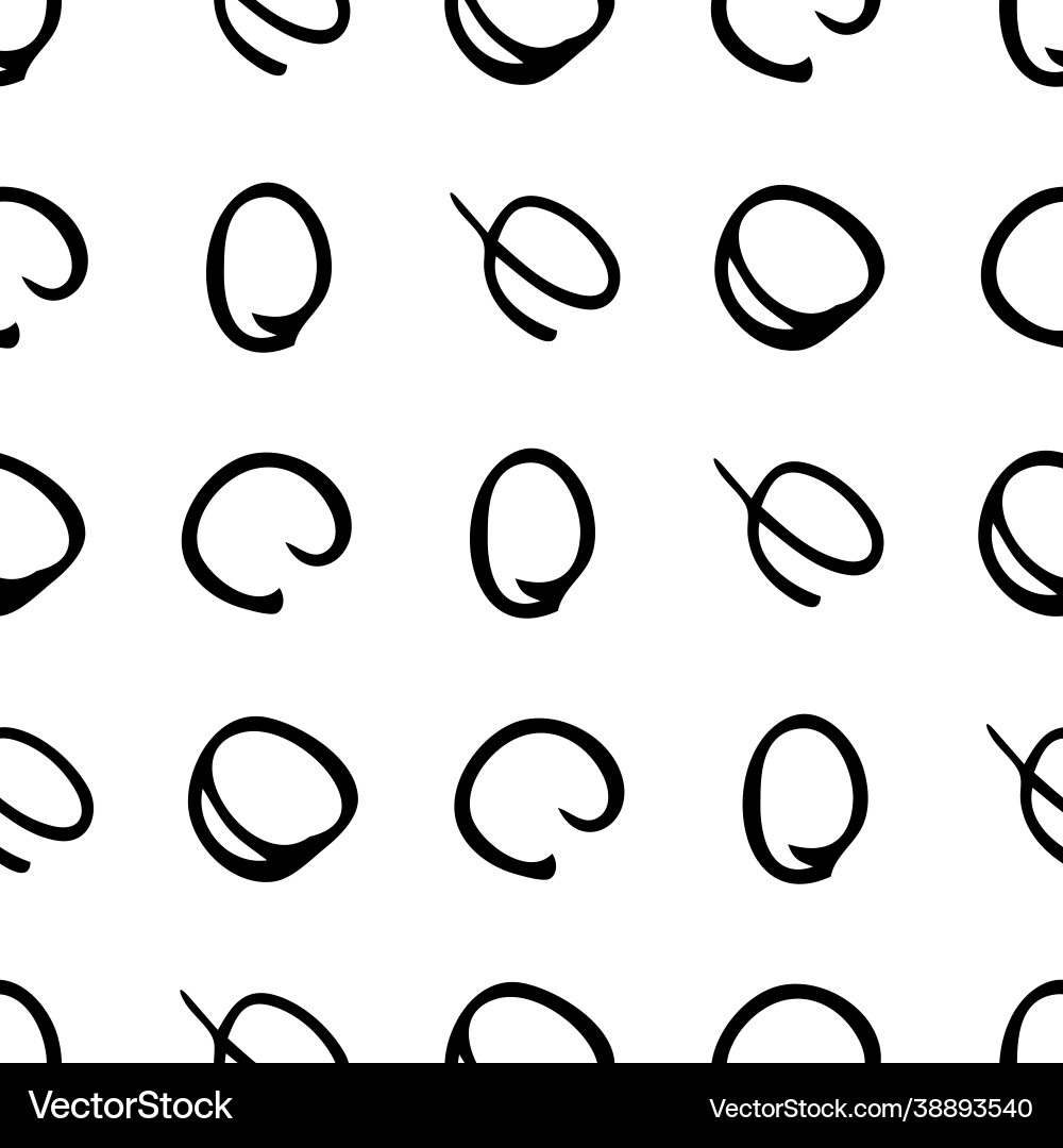 Seamless pattern with sketch round squiggle Vector Image