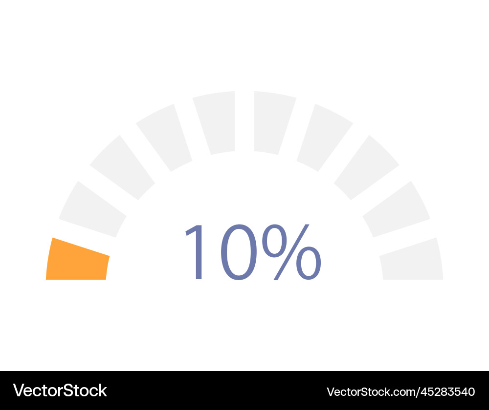 Segmented half circle infographic chart design Segmented half circle infographic chart design vector image