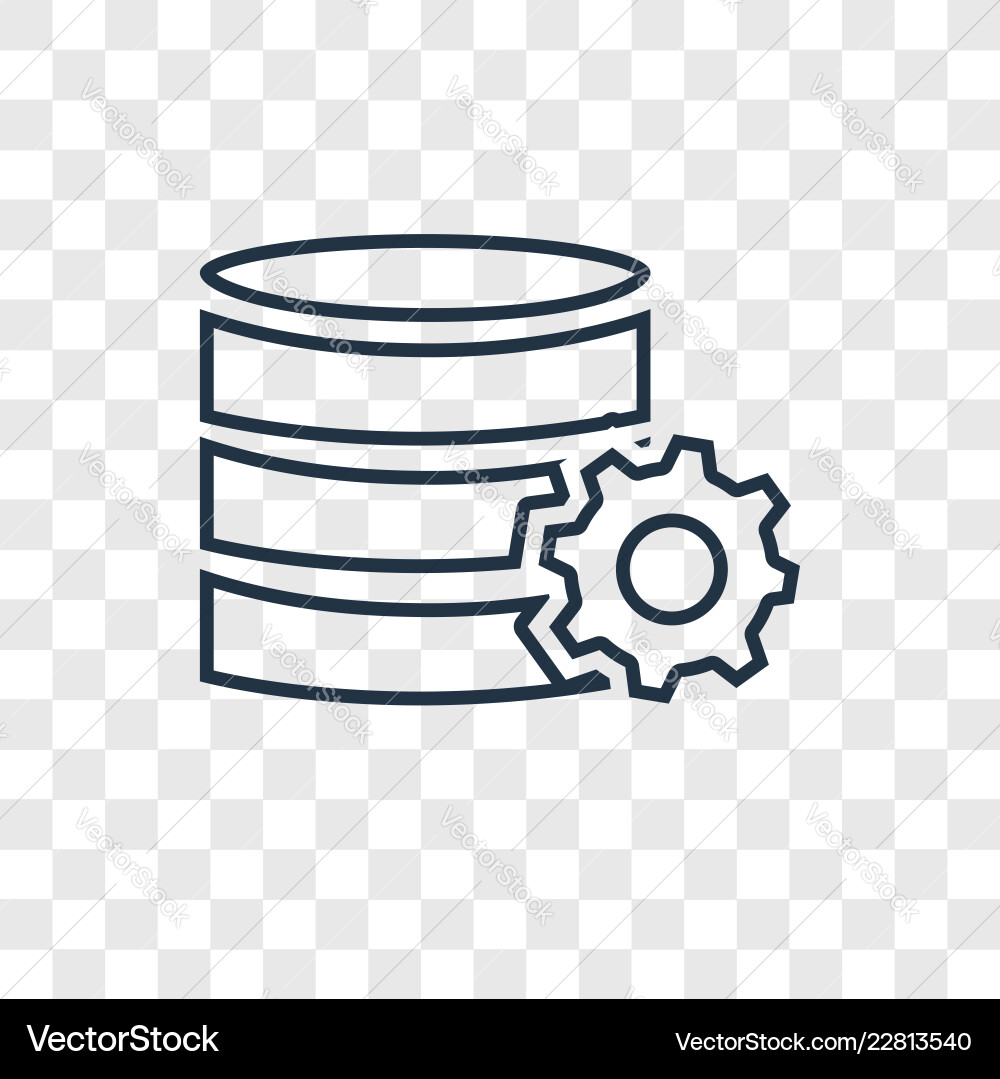 Server concept linear icon isolated Server concept linear icon isolated vector image