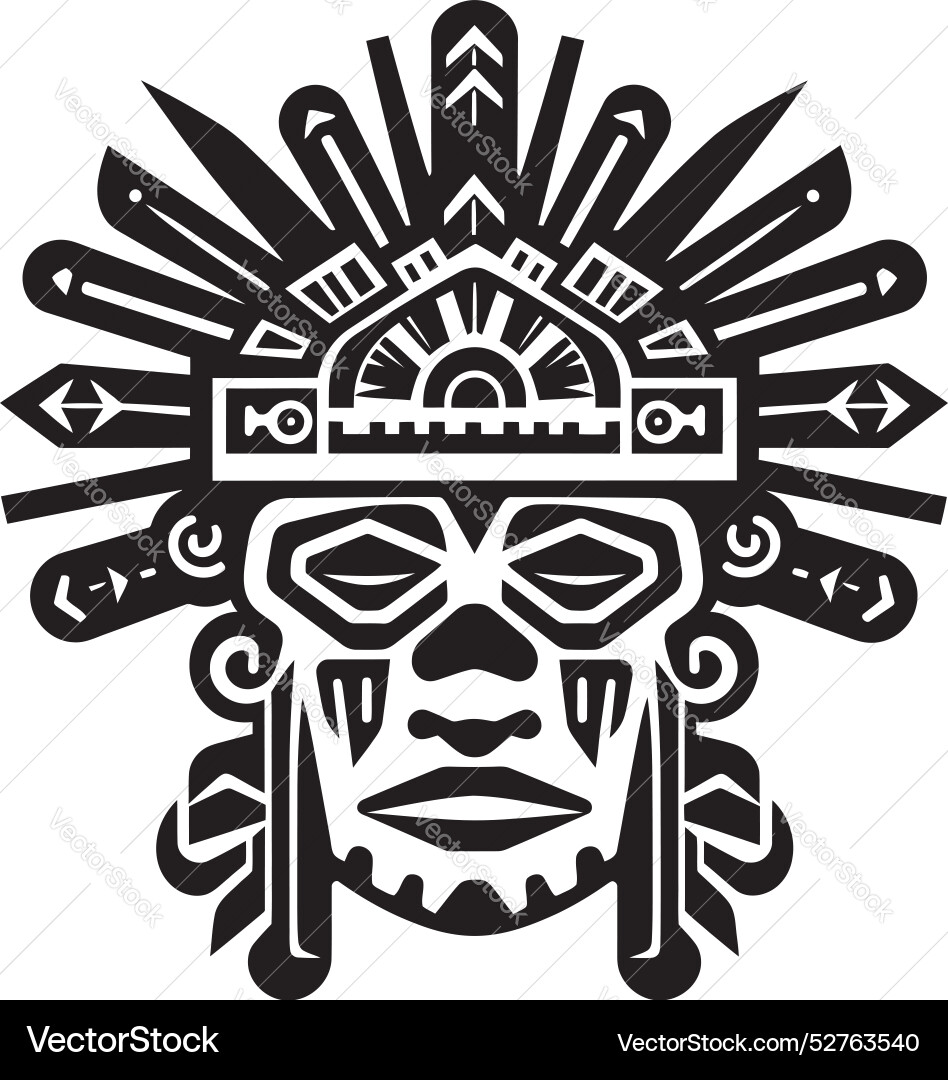 Timeless majesty aztec icons in artistry Vector Image