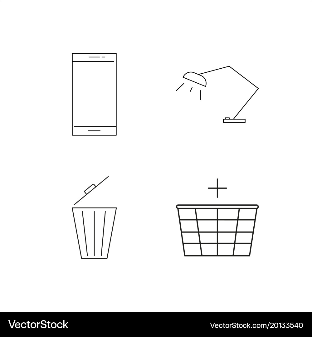 Web einfache lineare Icon setsimple Umriss Icons vektorbild