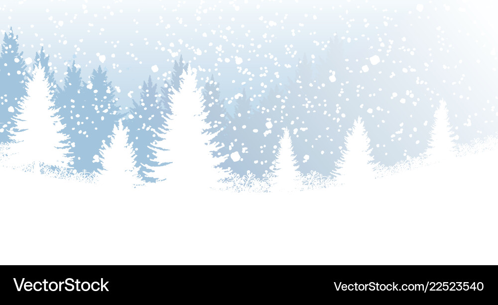 Winter Forest Backdrop Royalty Free Vector Image
