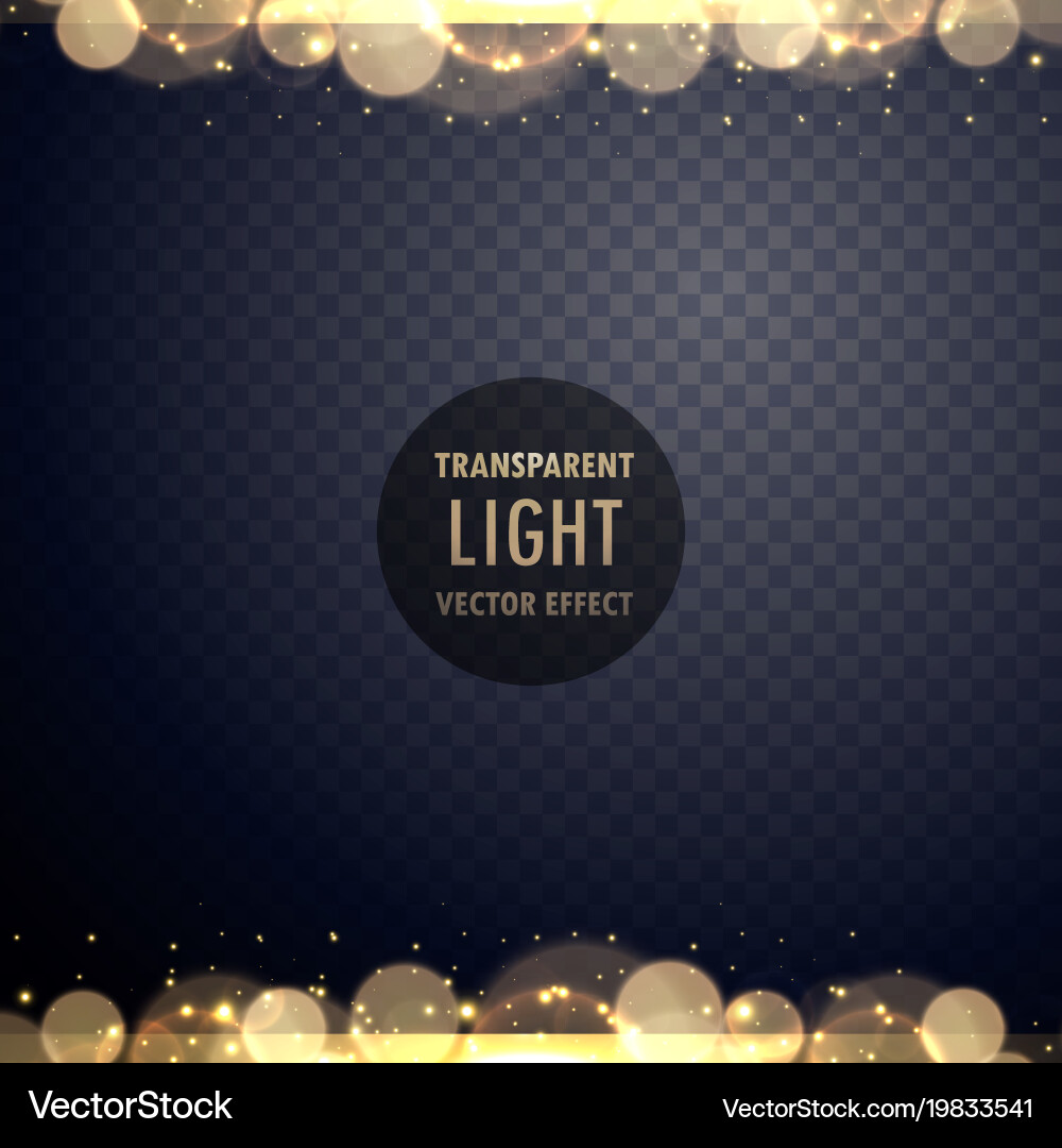 Abstract golden bokeh light effect with sparkles vector image