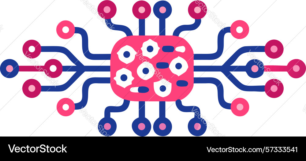 Abstract neural network or circuitry design vector image