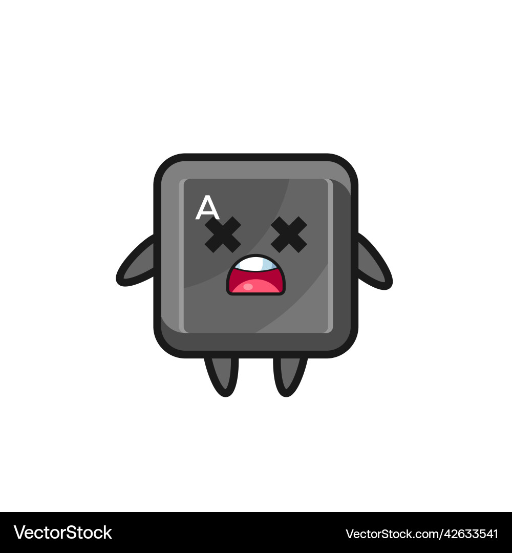 Dead keyboard button mascot character Dead keyboard button mascot character Vector Image