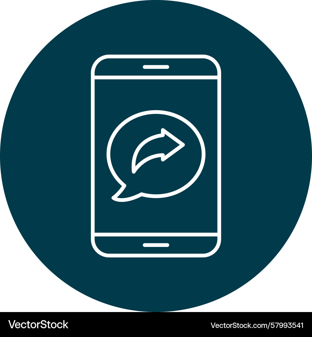 Forward Message Line Icons Vector Image