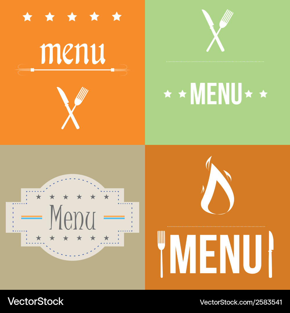 Four different backgrounds with text and elements vector image