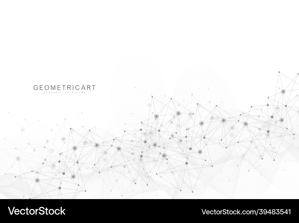 Geometric abstract background with connected line Geometric abstract background with connected line vector image